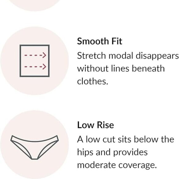 Set of 3 Colors! Panties 2XL Briefs Bramour Nolita 2XL FITS 33-34" Waist Low Cut - Picture 13 of 16